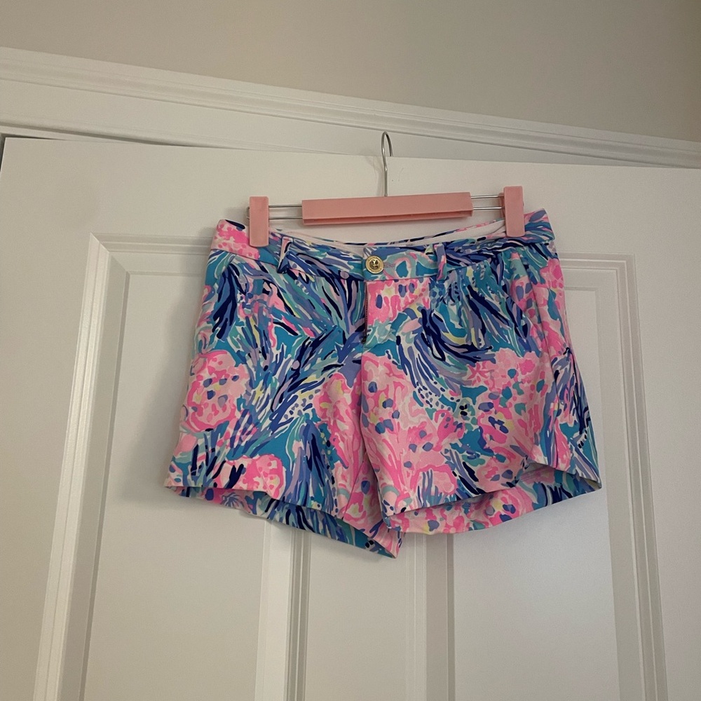 Lilly Pulitzer Callahan Stretch Shorts Fansea Pants Size 0